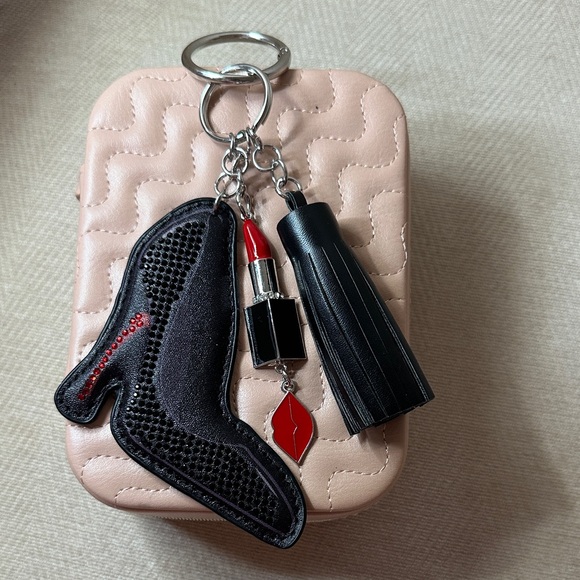 Black and Red High Heel And Lipstick Keychain and Bag Charm - Picture 6 of 11